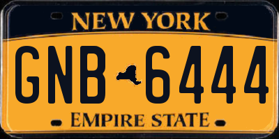 NY license plate GNB6444
