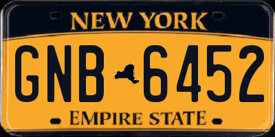 NY license plate GNB6452