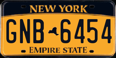 NY license plate GNB6454