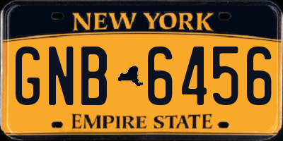 NY license plate GNB6456
