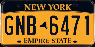 NY license plate GNB6471