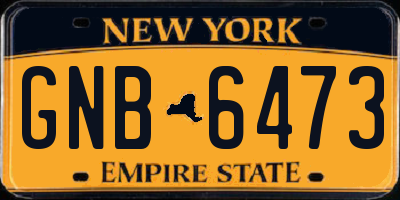 NY license plate GNB6473