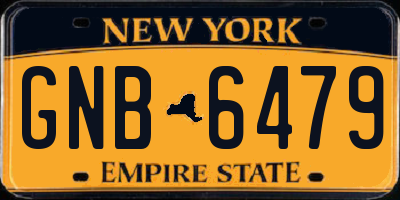 NY license plate GNB6479