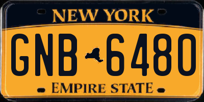 NY license plate GNB6480