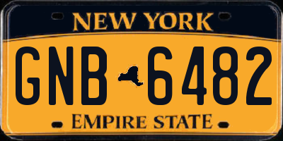 NY license plate GNB6482