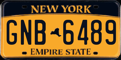 NY license plate GNB6489
