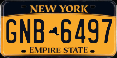 NY license plate GNB6497