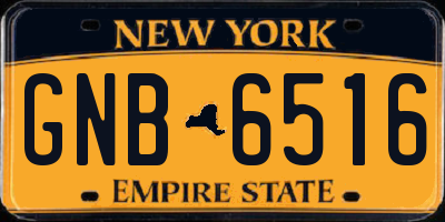 NY license plate GNB6516