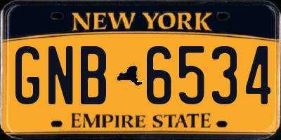NY license plate GNB6534