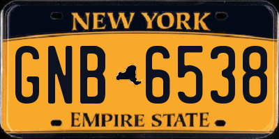 NY license plate GNB6538
