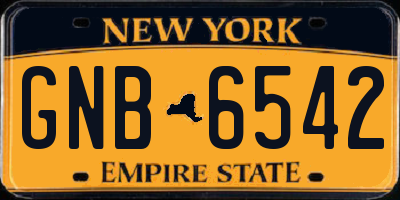 NY license plate GNB6542