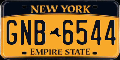 NY license plate GNB6544