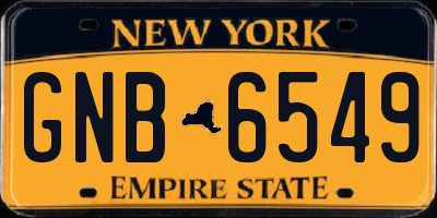 NY license plate GNB6549