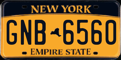 NY license plate GNB6560