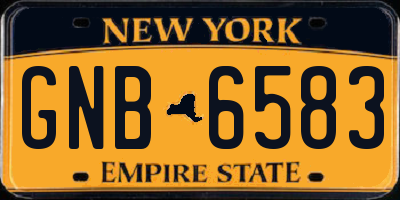 NY license plate GNB6583