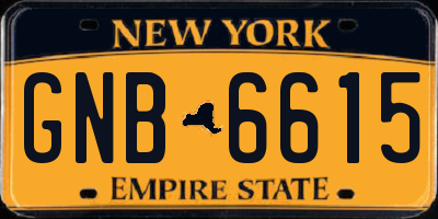 NY license plate GNB6615