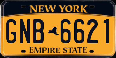 NY license plate GNB6621