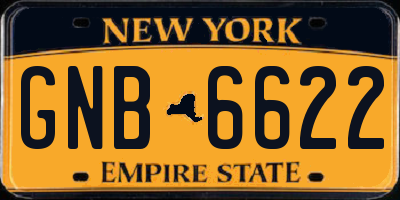 NY license plate GNB6622