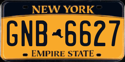 NY license plate GNB6627