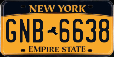 NY license plate GNB6638