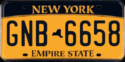 NY license plate GNB6658