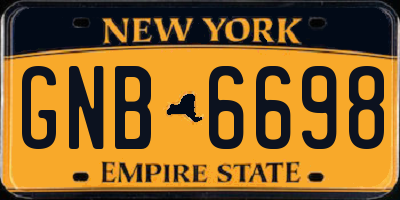 NY license plate GNB6698