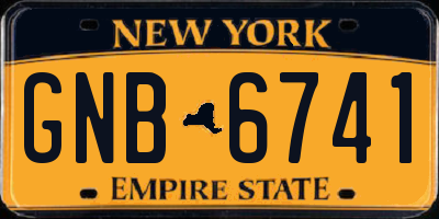 NY license plate GNB6741