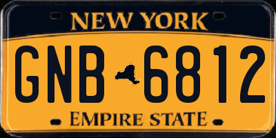 NY license plate GNB6812