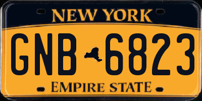 NY license plate GNB6823
