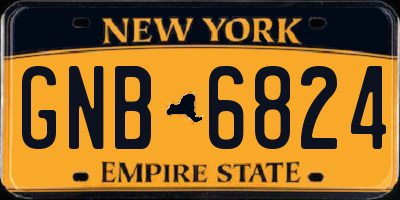 NY license plate GNB6824