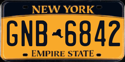 NY license plate GNB6842