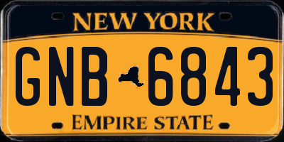 NY license plate GNB6843