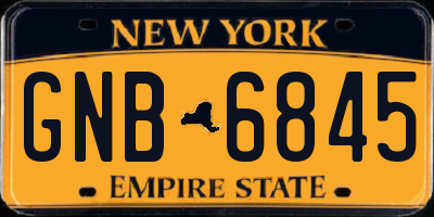 NY license plate GNB6845