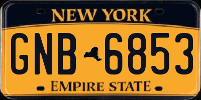 NY license plate GNB6853