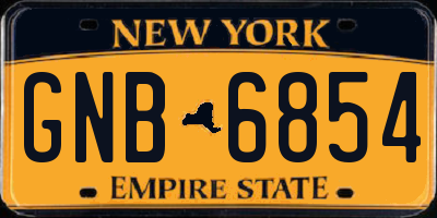 NY license plate GNB6854