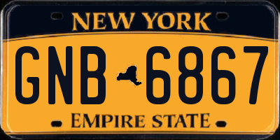 NY license plate GNB6867