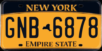 NY license plate GNB6878