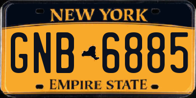 NY license plate GNB6885