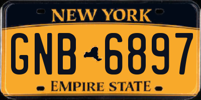 NY license plate GNB6897