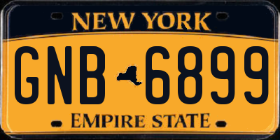 NY license plate GNB6899