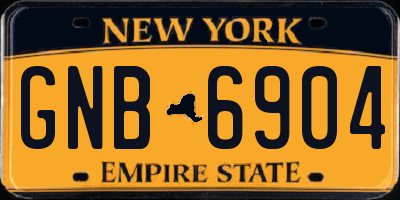 NY license plate GNB6904