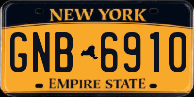 NY license plate GNB6910