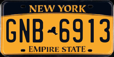 NY license plate GNB6913