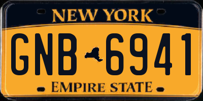 NY license plate GNB6941
