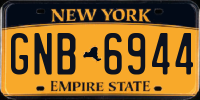 NY license plate GNB6944