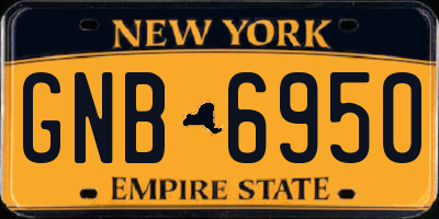 NY license plate GNB6950