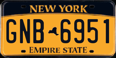 NY license plate GNB6951