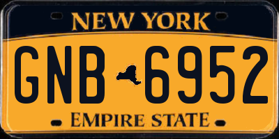 NY license plate GNB6952