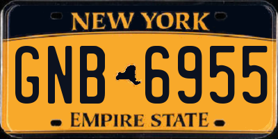 NY license plate GNB6955