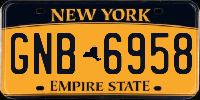 NY license plate GNB6958